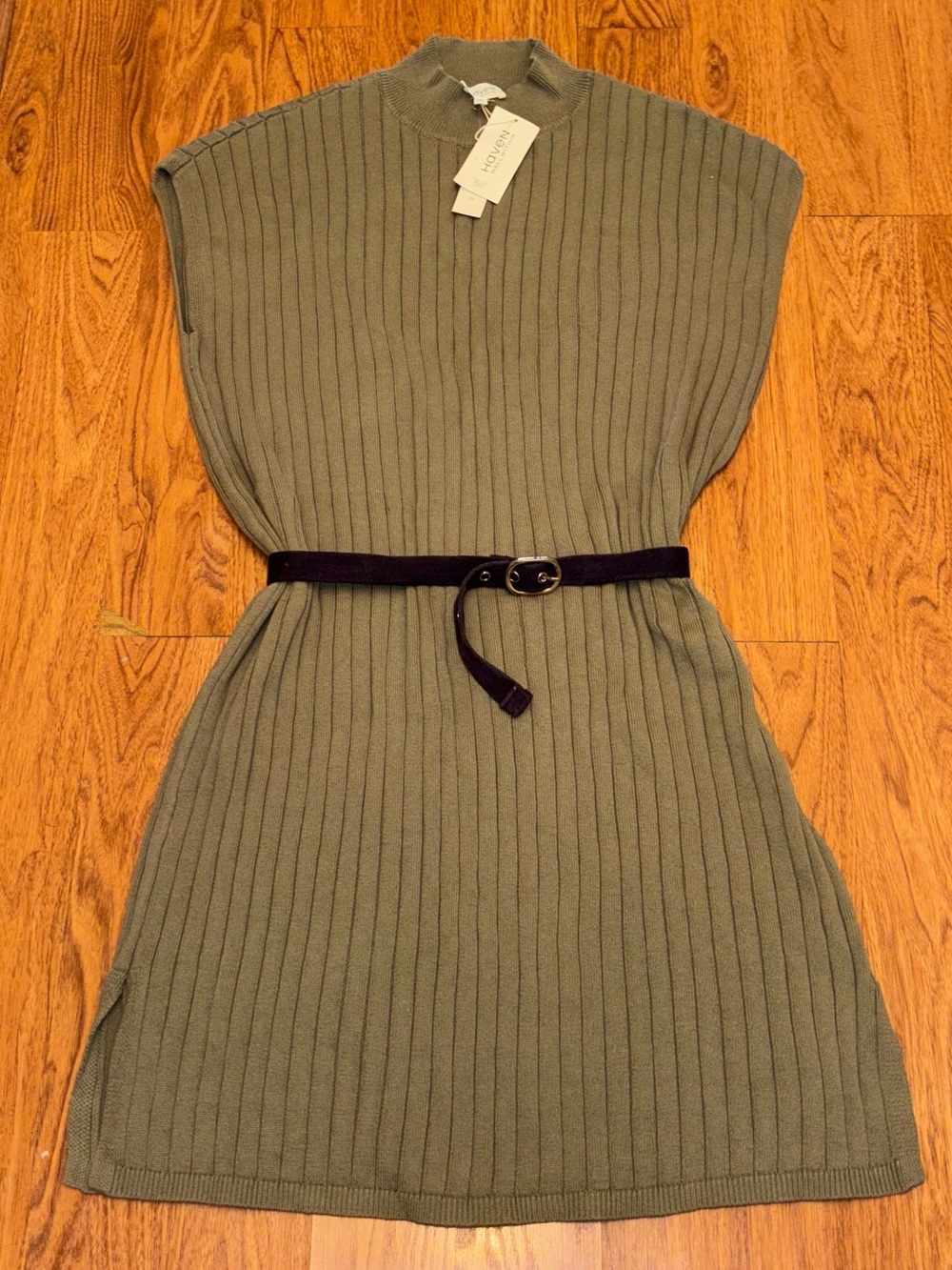 Haven Well Within Summer Sweater Dress by Talbots in Olive Green